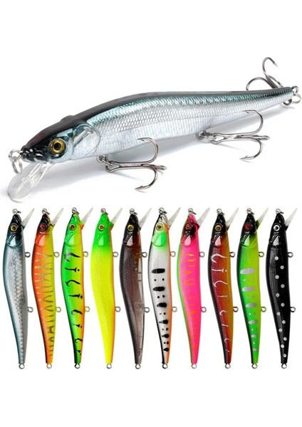 No.6 Tarzı 14G 11.5cm 1 Adet Yeni Cazibesi 11.5cmg 10 Renk Plastik Mino 3D Göz Gerçekçi Vücut Ayırıcı Yüzük Keskin Kanca Yapay Yem (Yurt Dışından) fiyatları