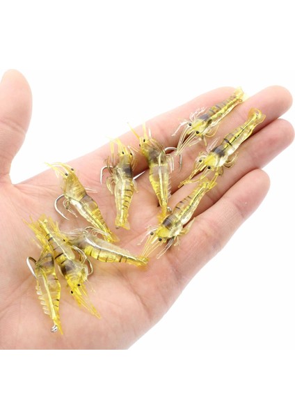 Parlak Hiçbir Kanca Tarzı Isca Yapay Yumuşak Karides Cazibesi Solucan Balıkçılık Yemi 1.3gcm Kanca Keskin Crankbait Lures Silikon Parladı Karides Yemi Pesca (Yurt Dışından) fiyatları