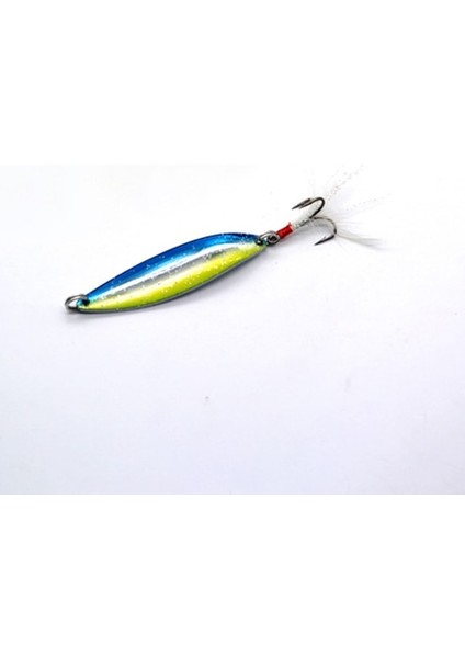 Mavi Yeşil Stil 17G Gökkuşağı Wobblers Vıb 5g 8g 17G Lazer Cazibesi Metal Jig Yavaş Jiggingtrolling Wobbler Metal Kaşık Tüy Kancalı Cazibesi Balık (Yurt Dışından)