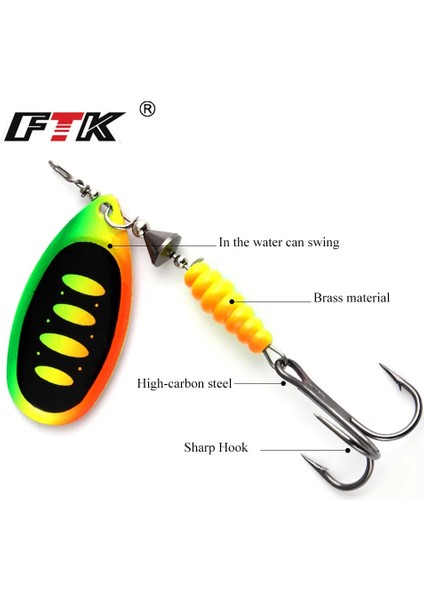 No.7 Tarzı 14.7g Ftk Balıkçılık Cazibesi Söğüt Yemi 8.4G12.5G14.7G Bakır Boyut 3 #-5 # Br Tiz Kancalı 2 # - # Sert Yem (Yurt Dışından)