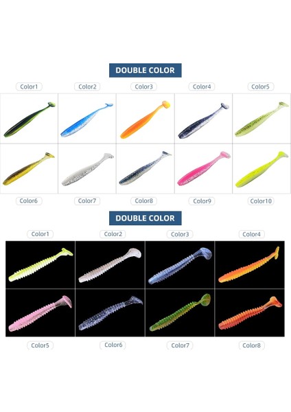 Pembe Tarzı 7.5cm Veya 9cm 10 Adet Et Balıkçılık Yumuşak Cazibesi Turna Levrek Deniz Silikon Yem Bass Swimbait Wobblers Yapay Shad Alabalık Tuz Solucan Kış 50MM (Yurt Dışından)