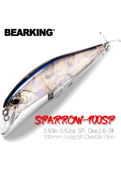 O Tarzı Bearking 10CM 15G Sıcak Model Balıkçılık Minnow Profesyonel Minnow Derinliği Seçmek Için Sert Yem 14COLOR Lures (Yurt Dışından) fırsatları