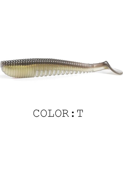 T Stili 95MM 5 Adet Upercontinent Balıkçılık Lures Yumuşak Cazibesi Suni Yem Predator Turna ve Pike Için Mücadele (Yurt Dışından)