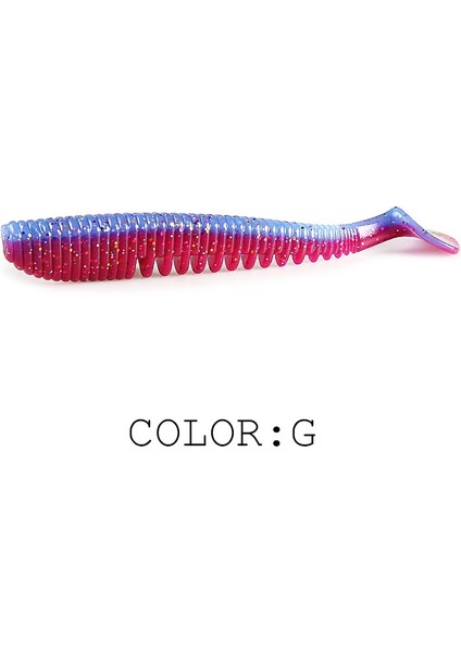 T Stili 95MM 5 Adet Upercontinent Balıkçılık Lures Yumuşak Cazibesi Suni Yem Predator Turna ve Pike Için Mücadele (Yurt Dışından)