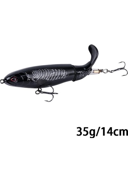35G Siyah Stil Goture Whopper Popper 10CMCMCM Topwater Balık Tutma Cazibesi Blowups Turna Yemleri Dönen Kuyruk Olta Takımı Crankbait Wobblers (Yurt Dışından)