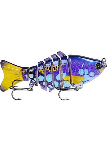 No.6 Tarzı 1 Adet Eklemli Çok Bölümlü Balıkçılık Cazibesi 10CG Wobbler Crankbait Yapay Sert Yem Swimbait Trolling Sazan Olta Takımı (Yurt Dışından)