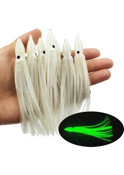 Yeşil-T Stili 5cm 20 Parça Aydınlık Kalamar Etekler Yumuşak Cazibesi Pesca 5cmcmcm Gece Balıkçılık Cazibesi Ahtapot Kızdırma Kauçuk Yapay Yem Tuna Sai Için (Yurt Dışından) fiyatları