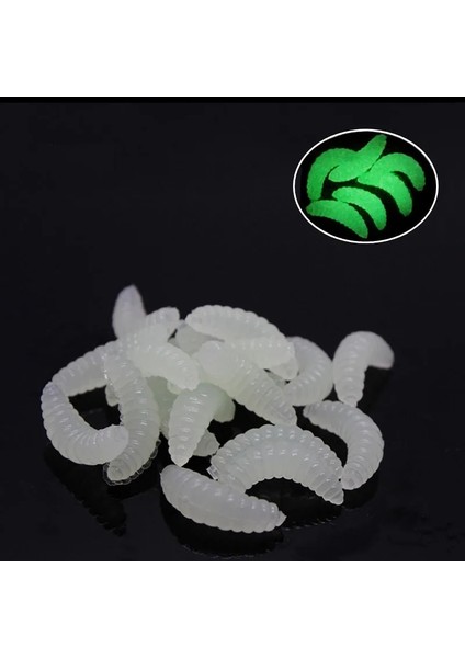Aydınlık Stil 50 Parça Veya Oft Cazibesi Silikon Yem 2cm Kurtçuk Grub Sazan Balıkçılık Yumuşak Balıkçılık Cazibesi Kanca Koku Solucanlar Kızdırma Karides Balık Cazibesi (Yurt Dışından)
