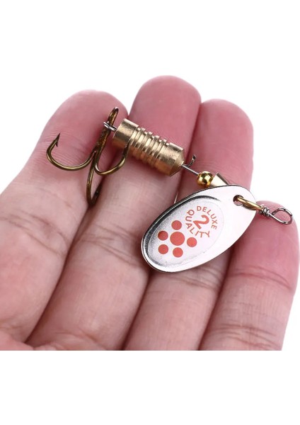 SP064 Stili .7cm.3g Yapay Altın Gümüş Kaşık Cazibesi Metal Er Balıkçılık Lures Pesca Olta Takımı Er Yem 4 # Kanca (Yurt Dışından) modelleri
