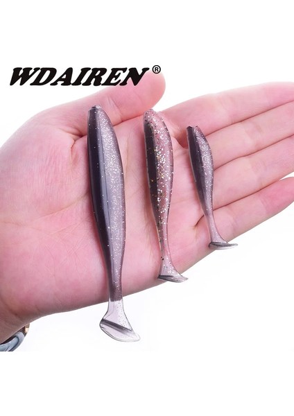 C Stili 95MM 4.8g 5 Adet Proleurre Shad Solucan Yumuşak Yem T Kuyruk Jig Wobblers Balıkçılık Cazibesi Bass Pike Aritificial Silikon Swimbait (Yurt Dışından)
