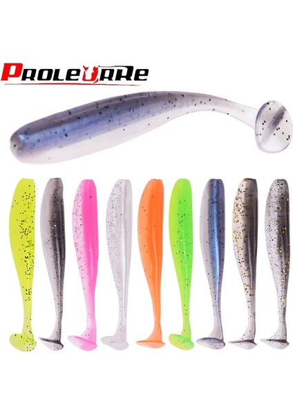 C Stili 95MM 4.8g 5 Adet Proleurre Shad Solucan Yumuşak Yem T Kuyruk Jig Wobblers Balıkçılık Cazibesi Bass Pike Aritificial Silikon Swimbait (Yurt Dışından)