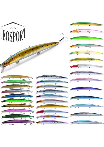 NO47 Tarzı En Çok Satan M 24G Büyük Uzun Balık Minnow Deniz Balıkçılığı Yemi 3D Gözler Güçlü Kancalar Deniz Balıkçılığı Için Lures (Yurt Dışından) modelleri