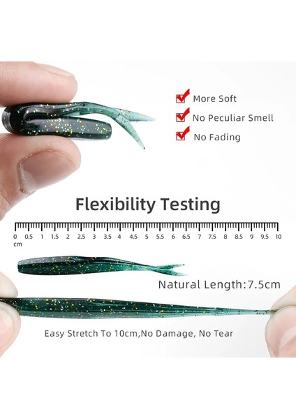 Soğuk Stil 75MM 1.8g 15 Adet Bearkıng G Er Lot Yeni Balıkçılık Lures Yumuşak Cazibesi Yapay Yem Predator Turna ve Bas Için Pisliklerle Mücadele (Yurt Dışından)