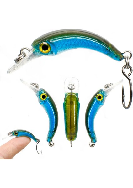 B Tarzı Fovonon Balıkçılık Cazibesi Alabalık Mini Crankbait Wobbler Mikro Olta Takımı Minnow Krank Yapay Sert Yem (Yurt Dışından) modelleri