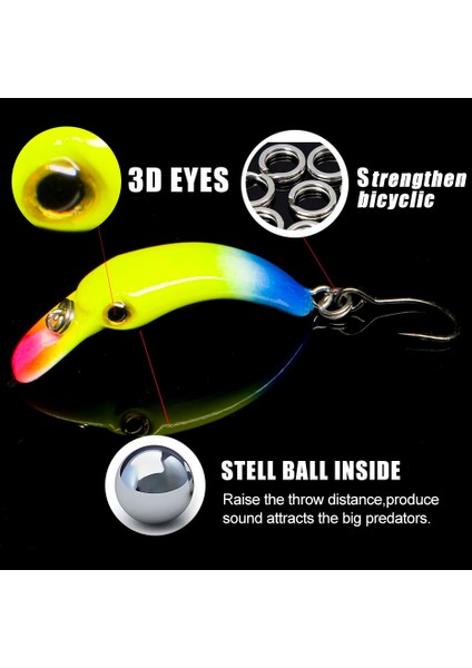 B Tarzı Fovonon Balıkçılık Cazibesi Alabalık Mini Crankbait Wobbler Mikro Olta Takımı Minnow Krank Yapay Sert Yem (Yurt Dışından) fırsatları