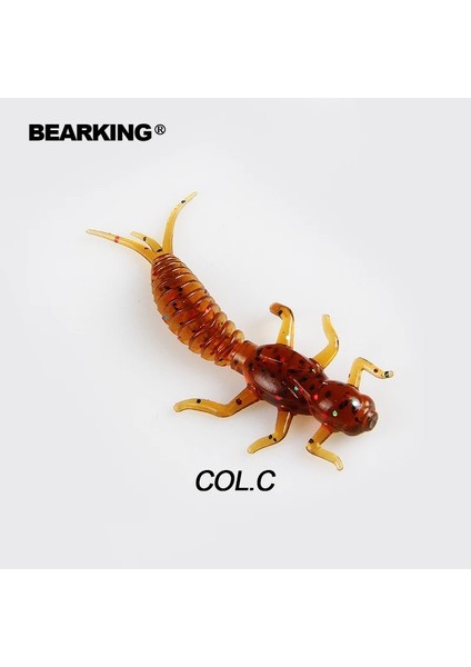 Col.c Stili 50MM 15 Adet Bearkıng Yeni Larva Yumuşak Yemler Balıkçılık Yapay Yemler Silikon Bas Pike Minnow Swimbait Jig Plastik Yemler Solucan (Yurt Dışından)