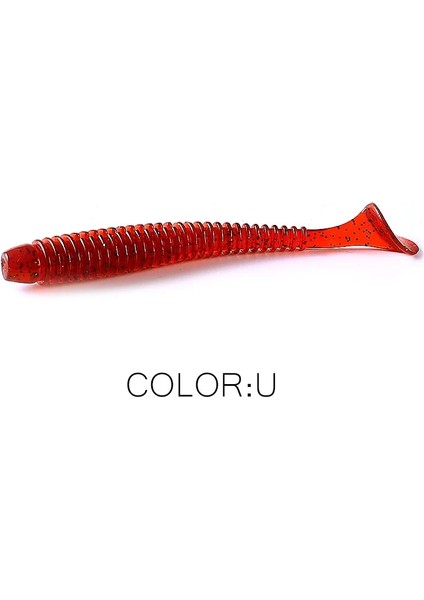 U Tarzı 97MM 6 Adet Supercontinent Darbe Halkası Shad Balıkçılık Cazibesi Yumuşak Plastik Yemler Swimbait Jig Cazibesi Yapay Yemler (Yurt Dışından)