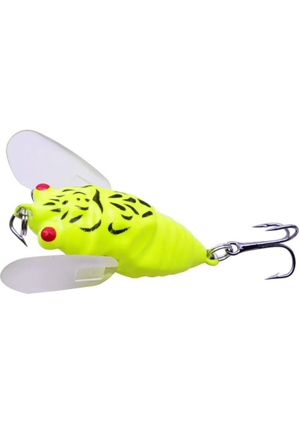 C Stili Esca Biyonik Böcek Popper Balıkçılık Lures 5cm 6g Simülasyon Ağustosböceği Kanadı Topwater Wobbler Yapay Sert Yem Crankbaits (Yurt Dışından)