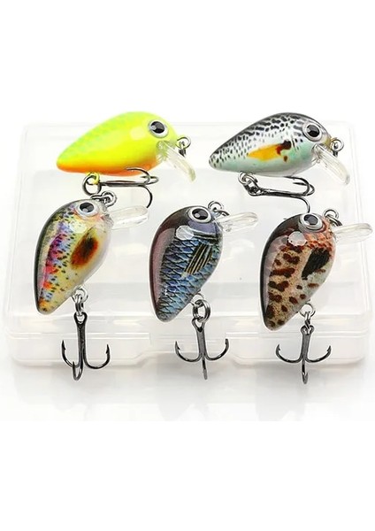 Birleşik B Stili Trehook .5g 3cm Mini Wobblerscrankbait Balıkçılık Cazibesi Yapay Yem Balık Levrek Için Sert Yüzen Wobbler Olta Takımı (Yurt Dışından)