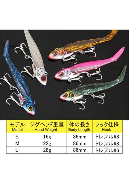 Renk Ah Stili 16G-S Levrek Swimbait 16G 22G 28G Yumuşak Cazibesi Jig Yem Bas Shad Pike Balıkçılık Jig Kafa Kanca Balıkçılık Cazibesi Wobblers Levrek Yem Leurre (Yurt Dışından) indirimleri