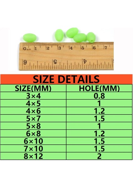 5X7MM 100 Adet Kırmızı Stil Oval Yumuşak Kauçuk Aydınlık Olta Boncukları Parlayan Lavabo Boncukları Tiz Kanca Balıkçılık Kuleleri Yeşil Kırmızı Balıkçılık Cazibesi Mücadele (Yurt Dışından) fırsatları