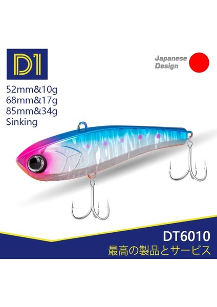No.5 Tarzı 85MM 34G D1 Kış Balıkçılık Yüksek Pitch Vıb Lures 10G 17G 34G Çıngırak Batan Titreşim Yüksek Li Lazer Pesca Bas Ton Balığı Lüfer Takımı (Yurt Dışından)