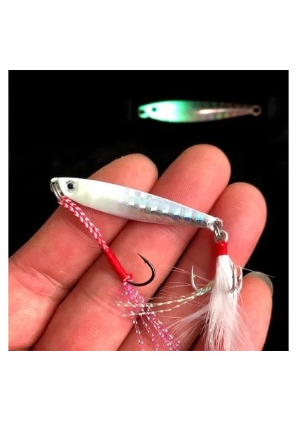 Glow Silver Gövde Stili 10G Balıkçılık Glow Jigs 15G.5CM 7gggg Jigbait Cazibesi Shore Cast Decoys Metal Yem Yapay Lureece Satış (Yurt Dışından)