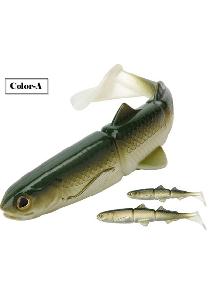 Renk E Stili 58G 22CM 8.6 Inç Spinpoler 3 Eklemli Yumuşak Plastik Yem Yüzme Kürek Kuyruğu Swimbait 16CM 22CM Pike Bass Muskie Big T Kuyruk Yumuşak Cazibesi (Yurt Dışından) indirimleri