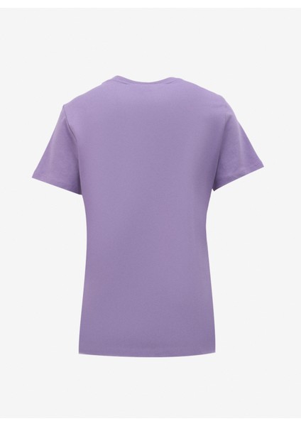 Lila Kadın Bisiklet Yaka T-Shirt D4SL-TST3053 fiyatları
