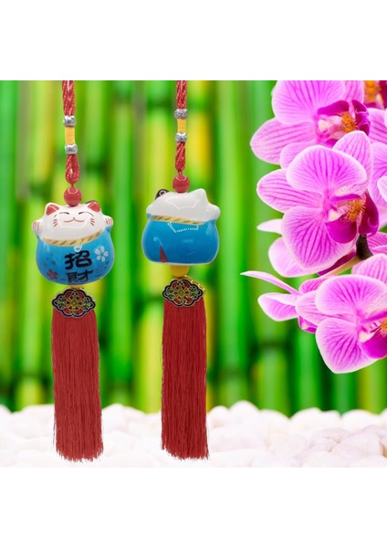 Feng Shui Maneki Neko Şans Kedisi Mavi No.2