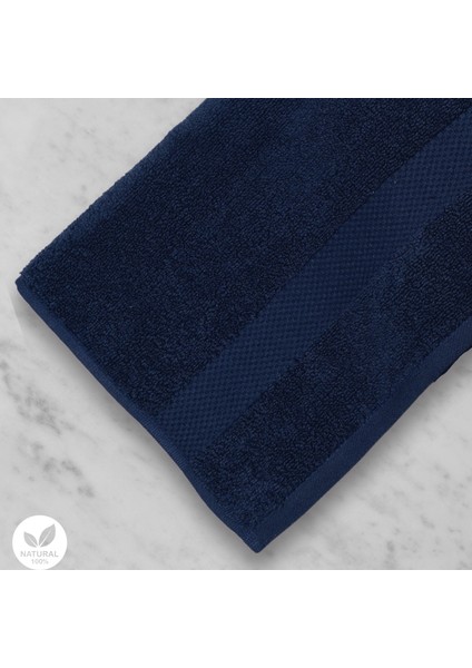 Antibakteriyal %100 Doğal Pamuk El Yüz Saç Havlusu 50 x 90 cm Lacivert fırsatları