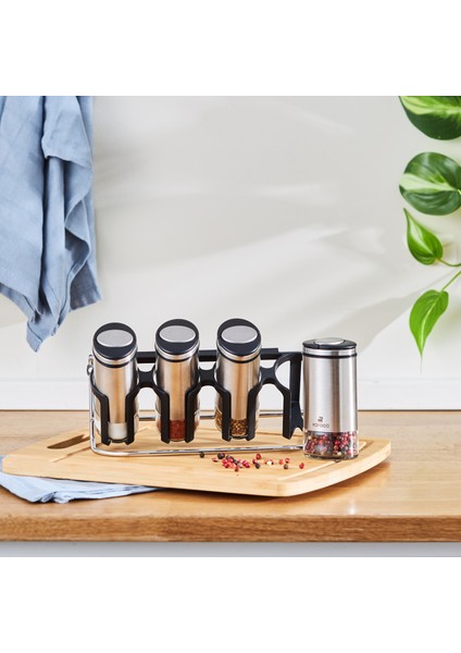 Walter Inox Line 4'lü Standlı Baharat Takımı