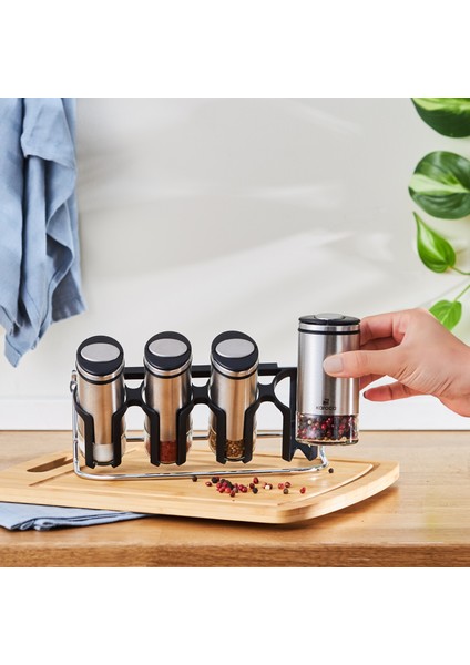 Walter Inox Line 4'lü Standlı Baharat Takımı