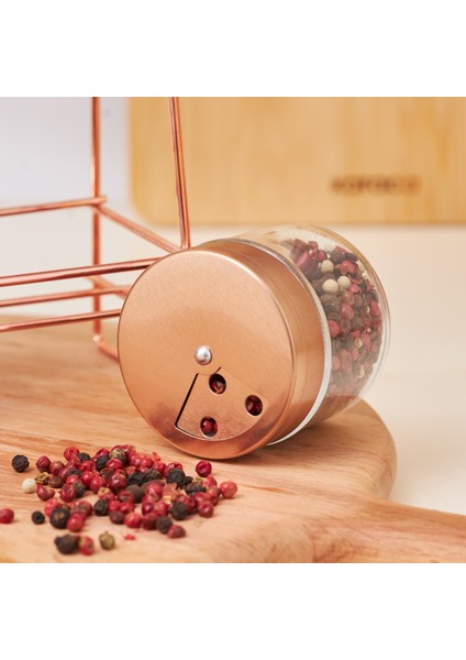 Top Copper 8'li Standlı Baharat Takımı