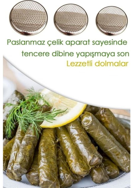 Paslanmaz Çelik Altlığı Delikli Çelik Pizza Lahmacun Tepsisi 3 Adet - 3 Boy