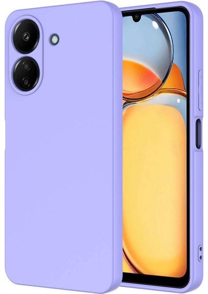 Xiaomi Redmi 13C Kılıf Kamera Korumalı Içi Kadife Logosuz Mara Lansman Silinebilir Kılıf Lila