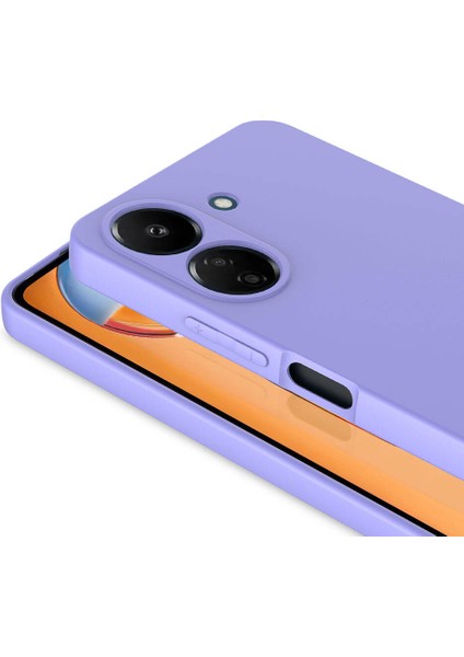 Xiaomi Redmi 13C Kılıf Kamera Korumalı Içi Kadife Logosuz Mara Lansman Silinebilir Kılıf Lila