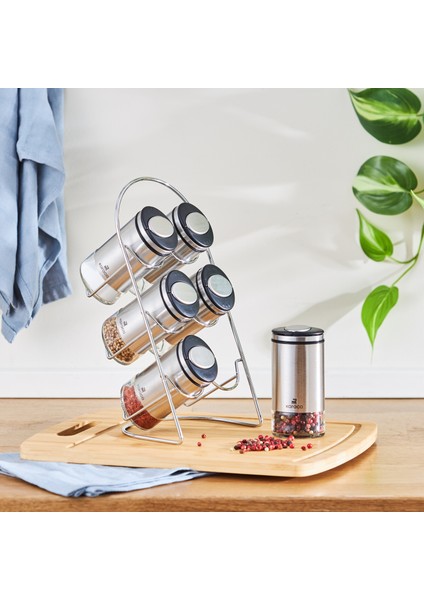 Walter Inox 6'lı Standlı Oval Baharat Takımı