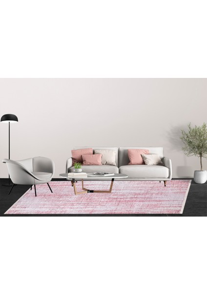 Modern Pembe Dijital Baskı Hipoalerjenik Kaymaz Taban Halı Yolluk indirimleri