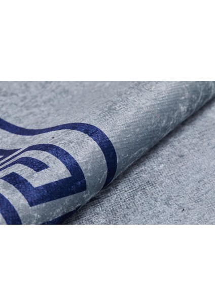 Modern Lacivert Gri Dijital Baskı Hipoalerjenik Kaymaz Taban Halı Yolluk fiyatları