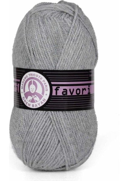 Favori Örgü Ipi Gri (007) 5'li Paket