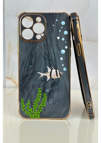 Apple iPhone Xs Kardinal Tasarımlı Mermer Desenli Telefon Kılıfı