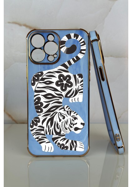 Apple iPhone Xs Kaplan Tasarımlı Mermer Desenli Telefon Kılıfı