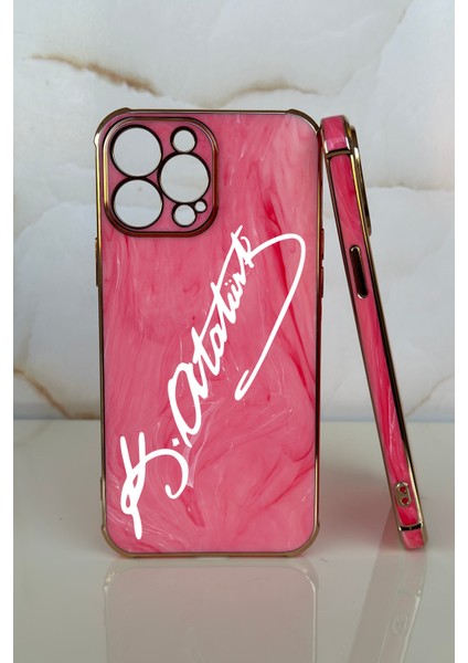 Apple iPhone 11 Pro Atatürk Tasarımlı Mermer Desenli Telefon Kılıfı