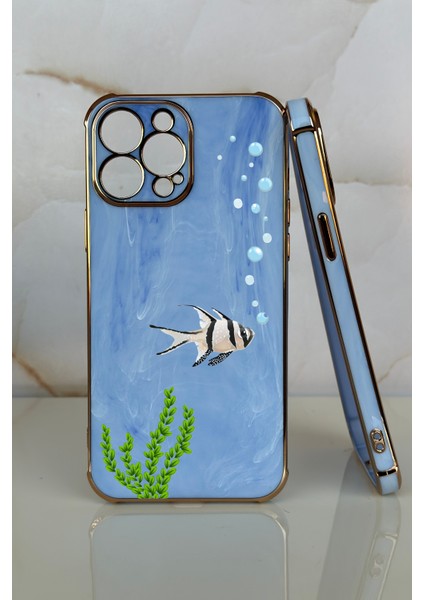 Apple iPhone 12 Kardinal Tasarımlı Mermer Desenli Telefon Kılıfı