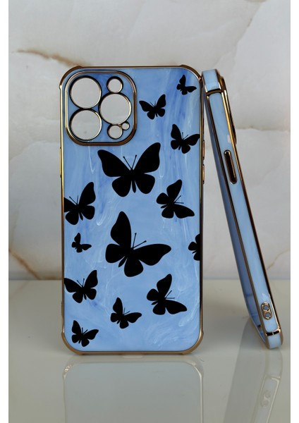 Apple iPhone 12 Gölge Tasarımlı Mermer Desenli Telefon Kılıfı