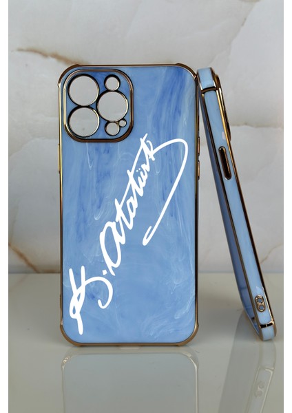 Apple iPhone Xr Atatürk Tasarımlı Mermer Desenli Telefon Kılıfı