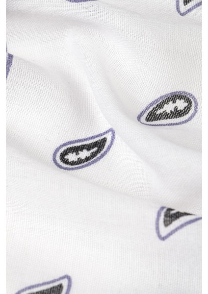 Şal Desenli Kare Koton Bandana Fular