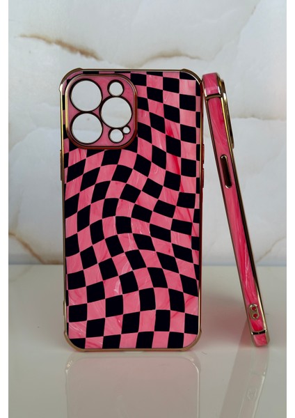 Apple iPhone 12 Pro Max Dama Tasarımlı Mermer Desenli Telefon Kılıfı