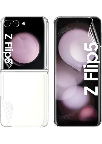 Samsung Galaxy Z Flip5 Hydrogel Esnek Ön Arka Koruma Filmi - AL3426